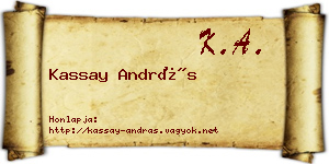 Kassay András névjegykártya